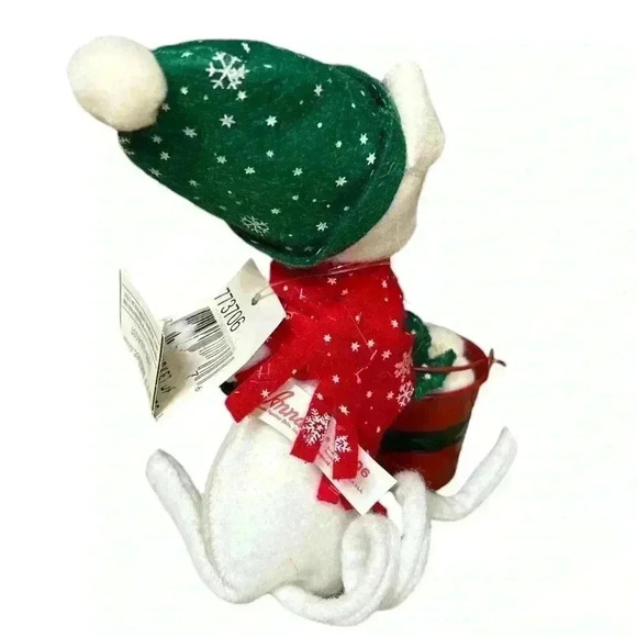 Annalee Christmas Mouse with Bucket of Snowballs 6” NWT 2006 - Picture 2 of 6